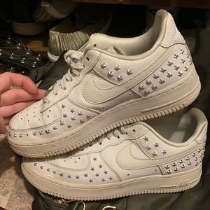 Nike star-studded Air-Force 1 sneakers.